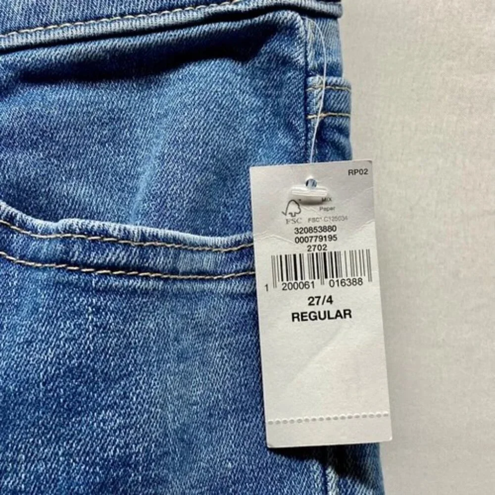 Gap Denim Jeans Women's 27/4 Classic Straight‎ Medium Wash Stretch Mid Rise NWT